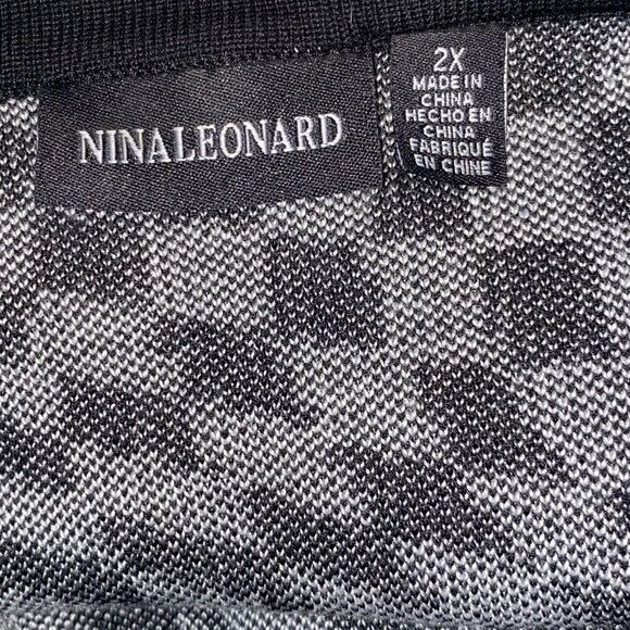 NINA LEONARD Knit Two Piece Skirt Set - Picture 6 of 7